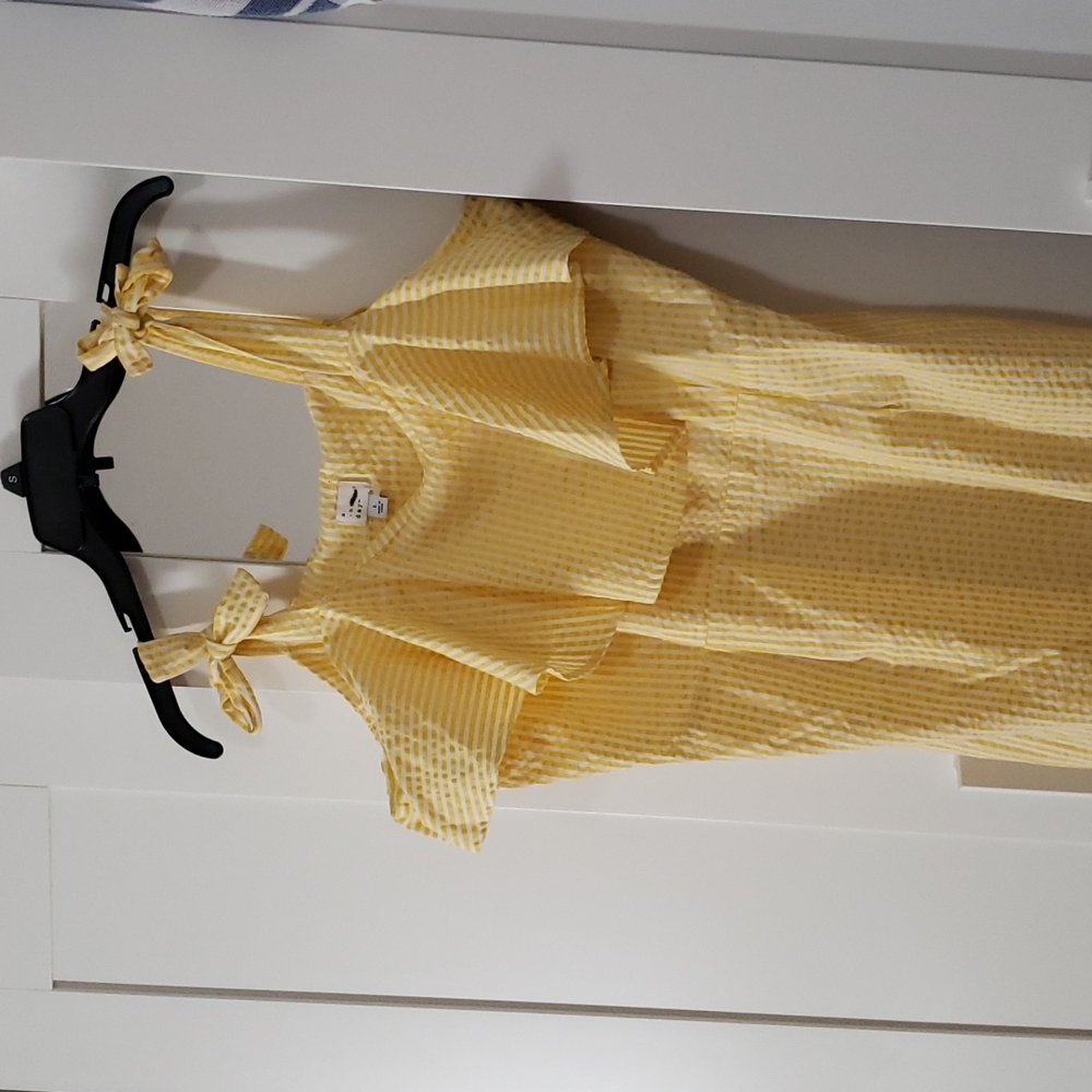 Dress from a new day striped yellow spring dress